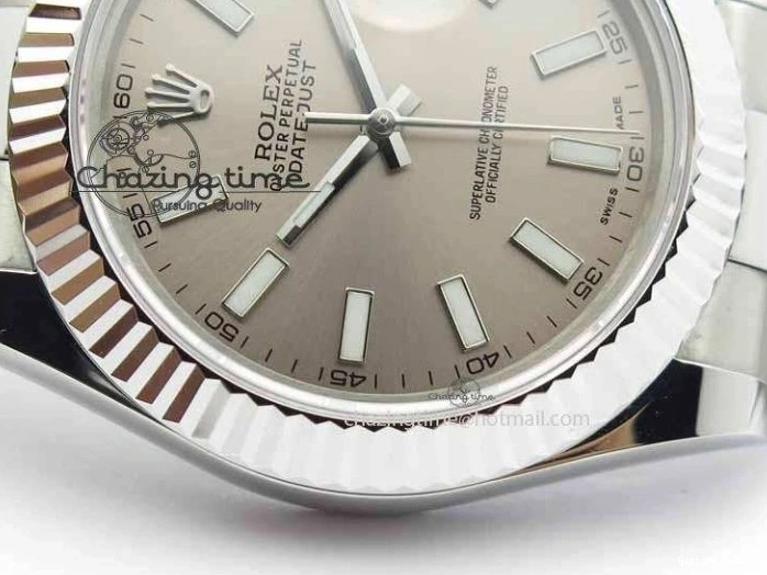 0106 DateJust II 41mm SS BP Maker Best Edition Gray Dial On SS Bracelet SA Trendsetting 3736